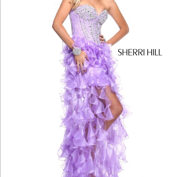 Sherri Hill Turquoise Prom Dress Style 1543 - Picture 9 of 10